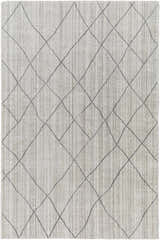 Close-up of the Nari Light Gray Area Rug featuring a diamond pattern and subtle texture. Design-Rectangle-576