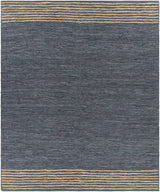 Withernsea 8x10 Charcoal Leather Rug - Clearance