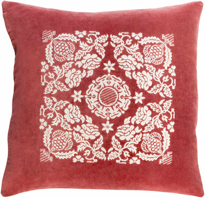 Shellharbour Red Embroidered Accent Pillow - Clearance