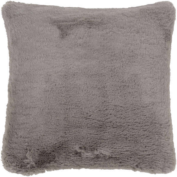 Shreveport Gray Faux Fur Accent Pillow - Clearance