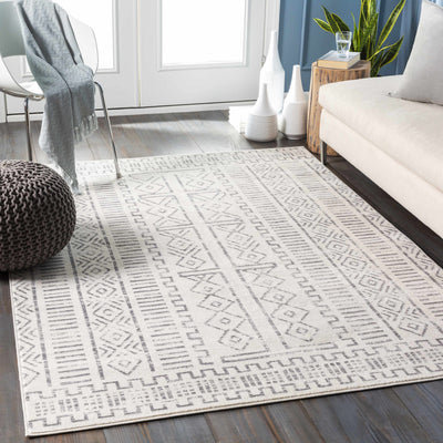 Shriven Off-White Tribal Rug - Clearance
