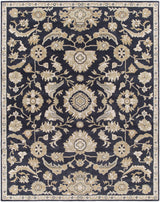 Caesar CAE-1164 Black Floral Wool Rug