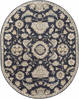 Caesar CAE-1164 Black Floral Wool Rug