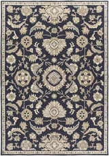 Caesar CAE-1164 Black Floral Wool Rug