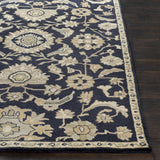 Caesar CAE-1164 Black Floral Wool Rug