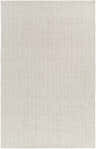 Close-up of the Shorterville Area Rug, a cream and light gray hand-woven rug with a subtle natural fiber texture. Design-Rectangle-58