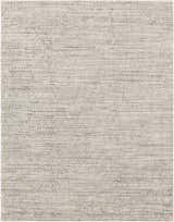 Close up of Shortland Premium Area Rug in gray, ivory, and taupe. Hand loomed cotton and viscose rug with a geometric bohemian pattern. Design-Rectangle-69