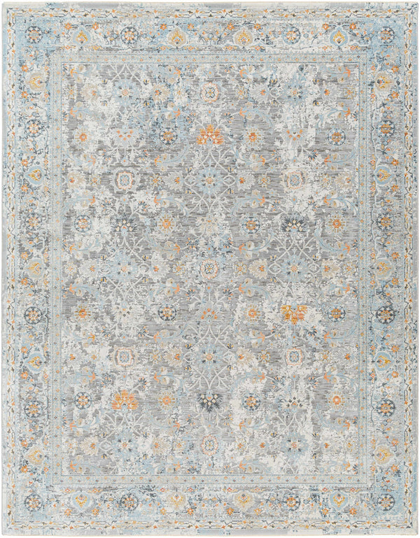 Finn Silver Blue Area Rug