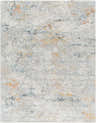 Close-up of the Harue Area Rug showcasing its contemporary cloud gray, nutmeg, and light gray abstract design. Design-Rectangle-710103
