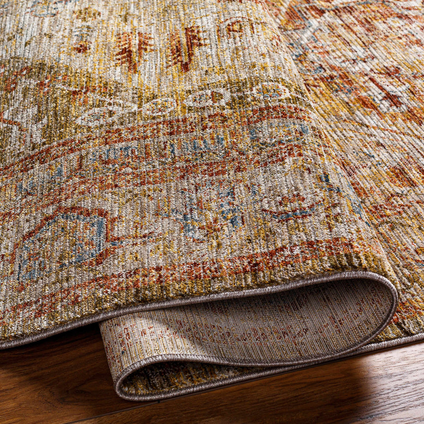 Alois Tan Rich Textured Traditional Rug