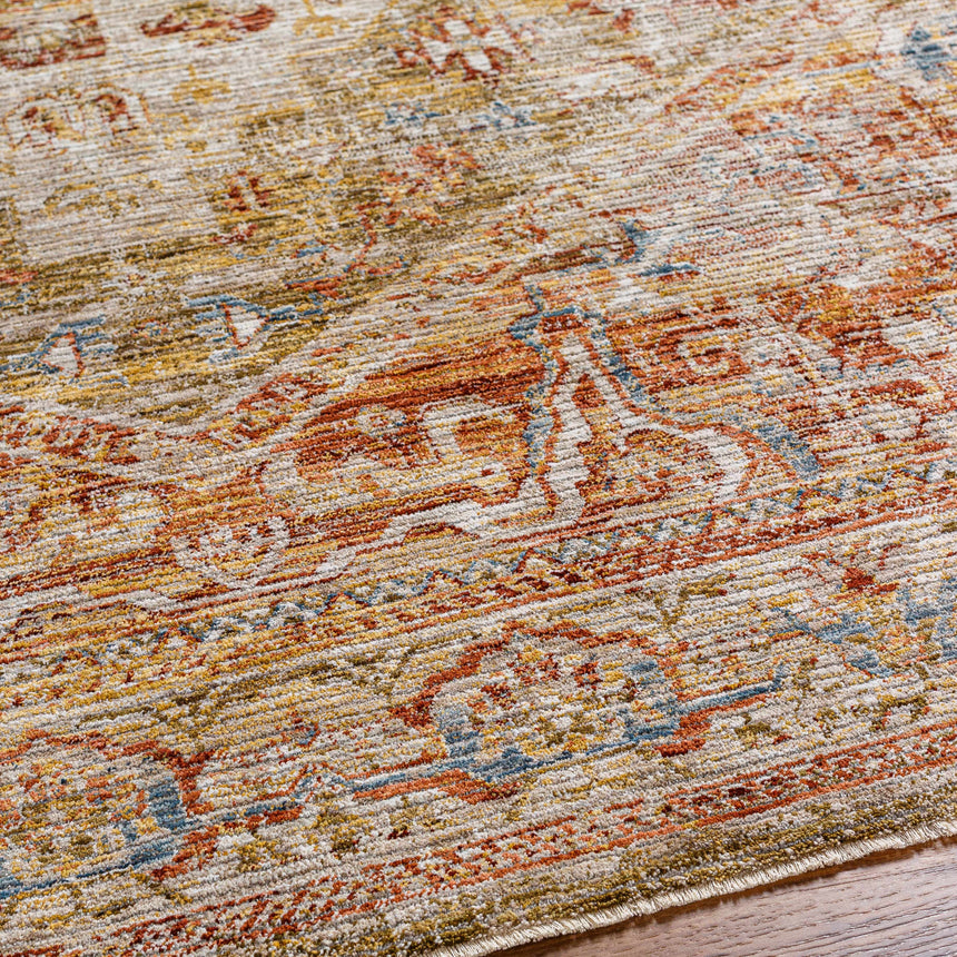 Alois Tan Rich Textured Traditional Rug