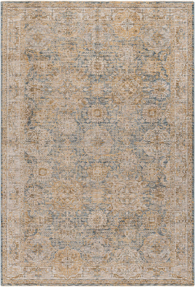 Ange Cream & Blue Area Rug