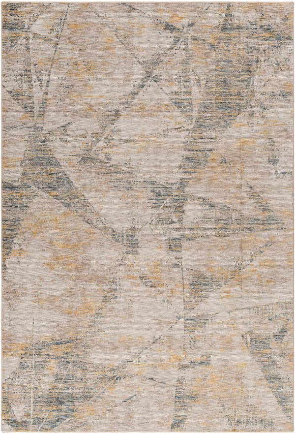 Close-up of the Cadao Rich Textured Traditional Rug featuring light peach, mocha, and multi-brown tones. Design-Rectangle-6796