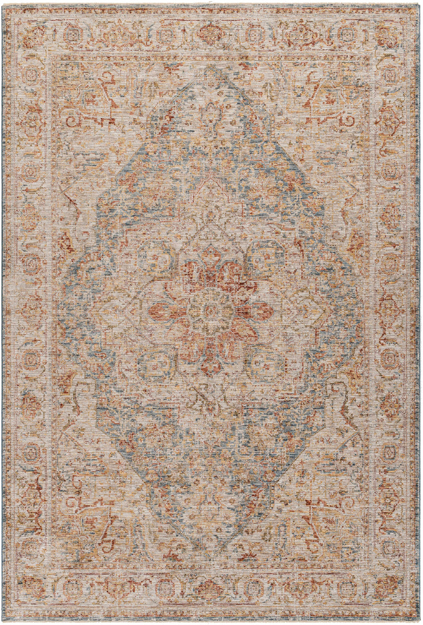 Cress Tan Rich Textured Traditional Rug