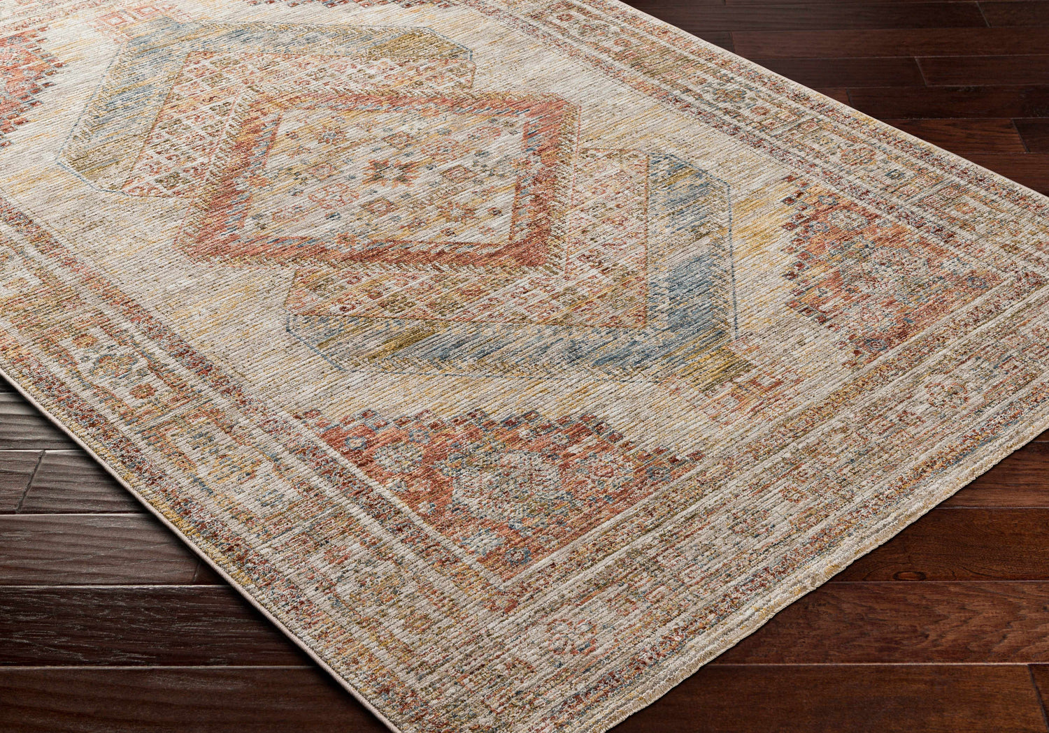 Moya Tan Rich Textured Traditional Rug