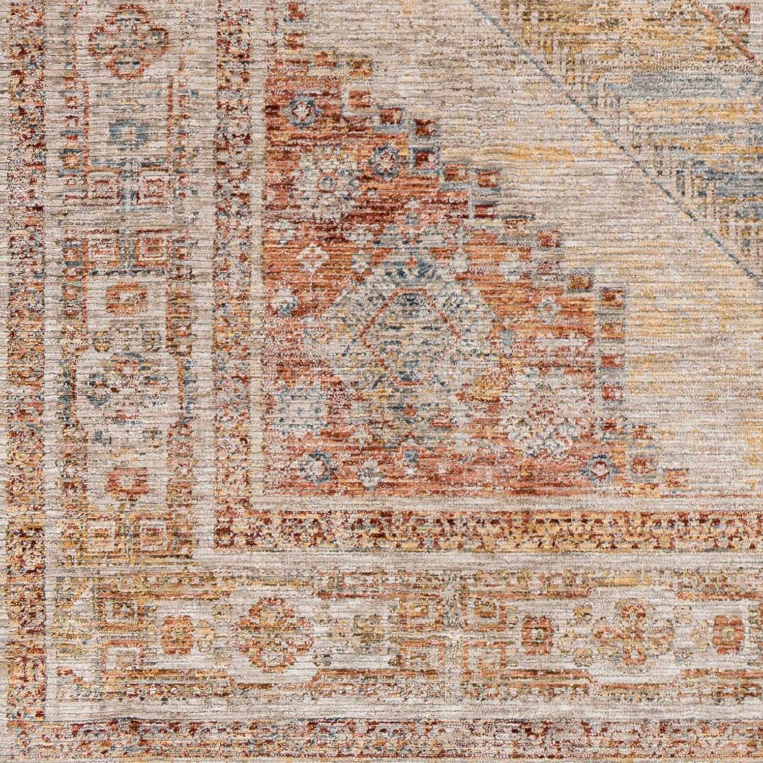 Moya Tan Rich Textured Traditional Rug
