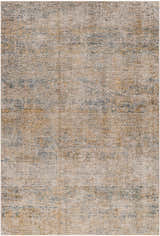 Close-up of the Sava Tan Rich Textured Rug, featuring bone, dark brown, and taupe colors in a contemporary design. Design-Rectangle-6796