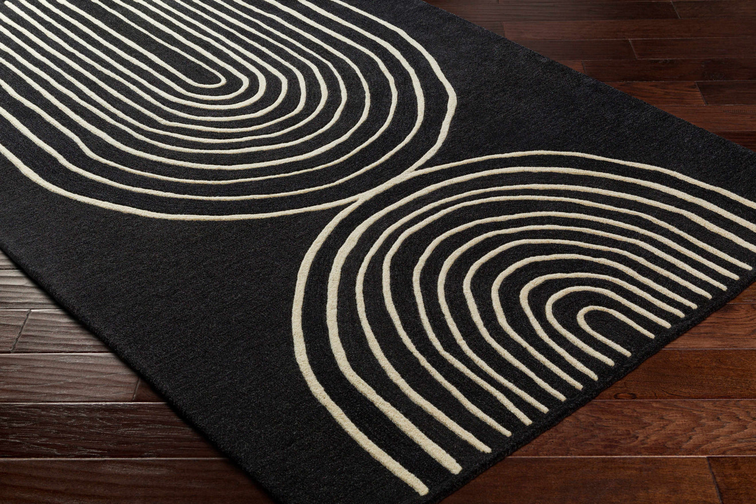Fuat Black Wool Rug – Boutique Rugs