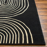 Fuat Black Wool Rug