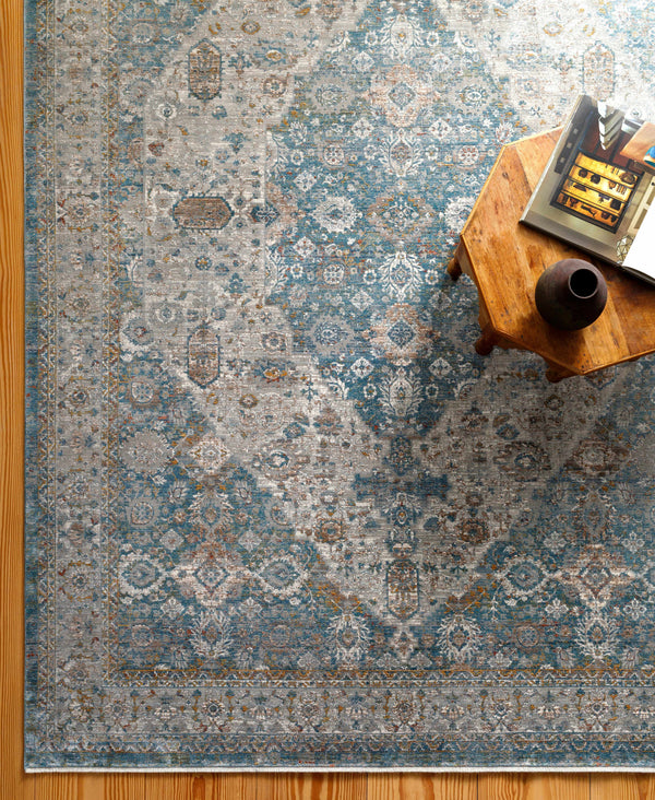 Honon Blue Medallion Area Rug