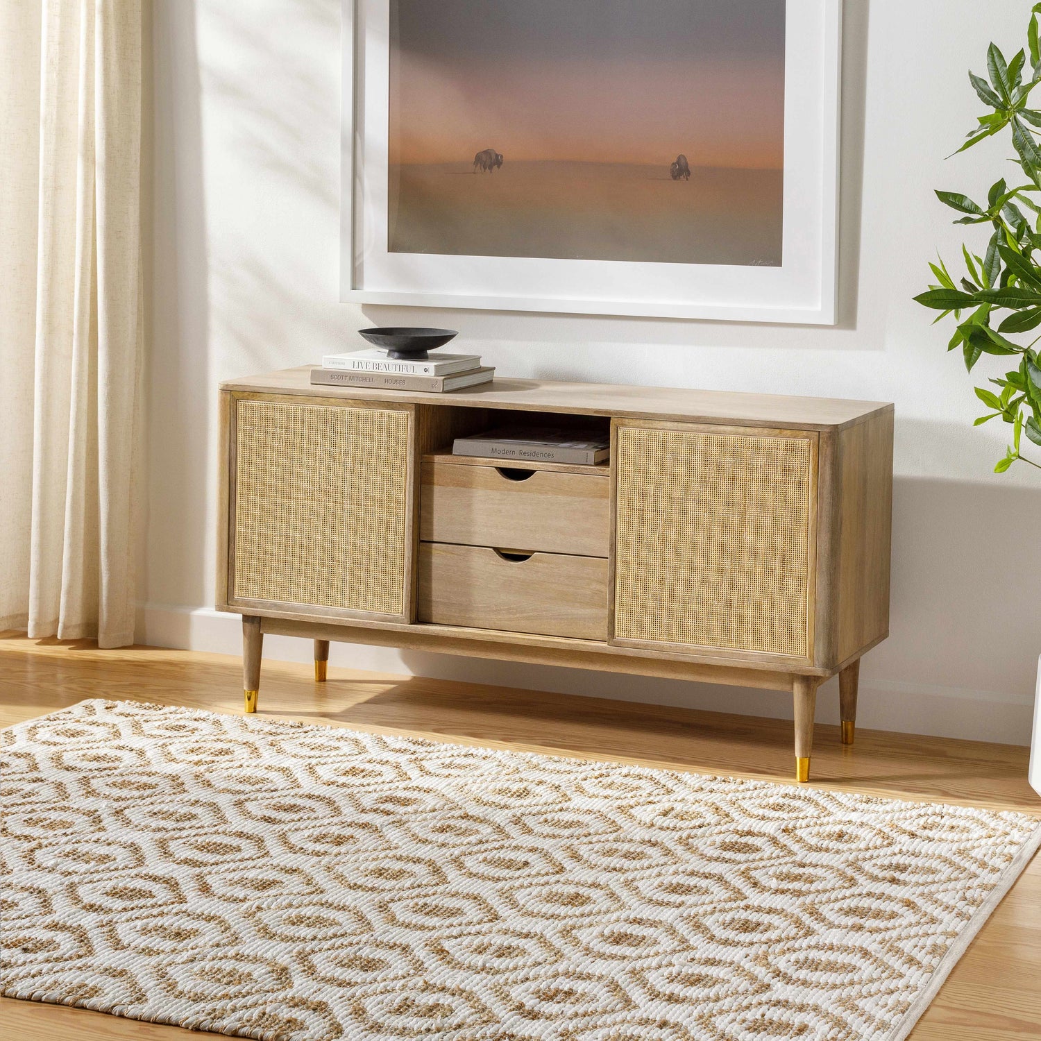 Isaye Beige Area Rug - Clearance