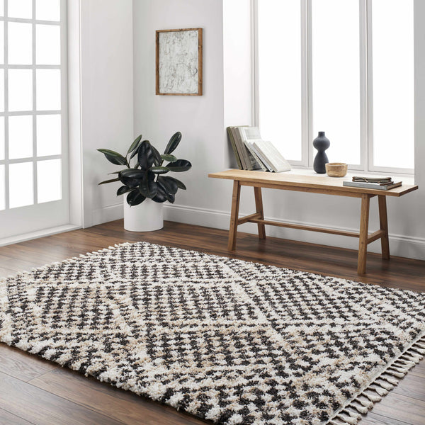 Breck Black&White Checkered Area Rug