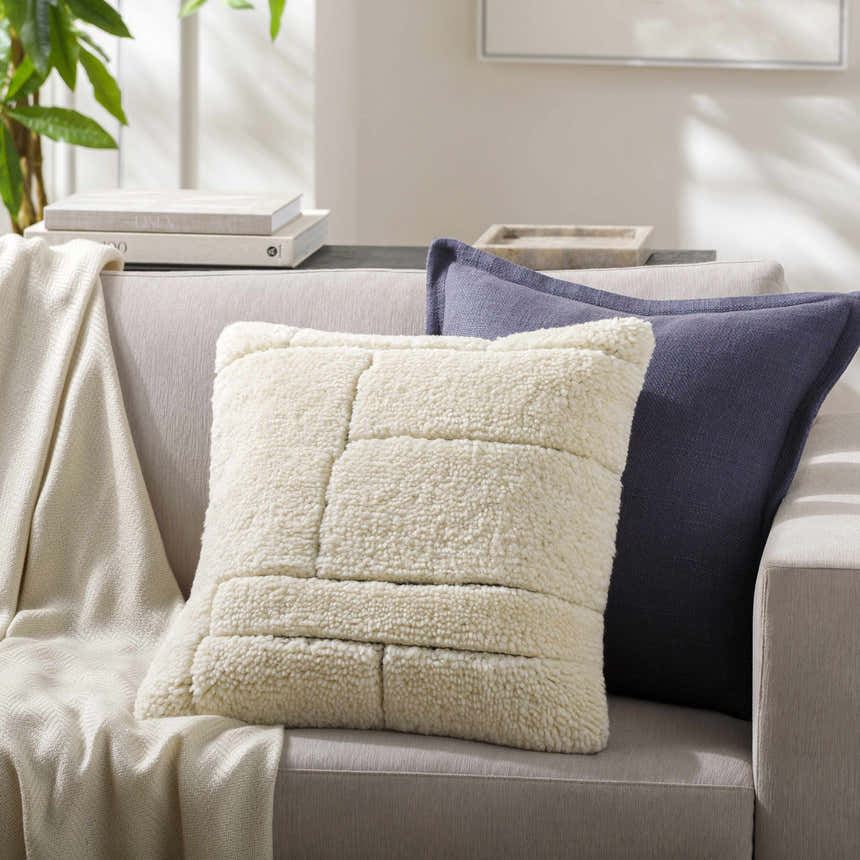 Marly Cream Wool Throw Pillow