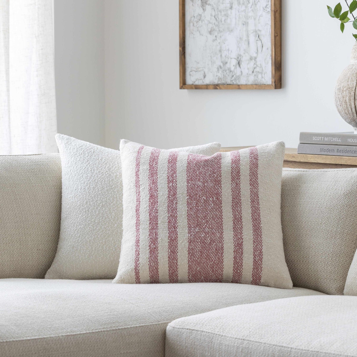 Sadie Crimson Throw Pillow - Clearance