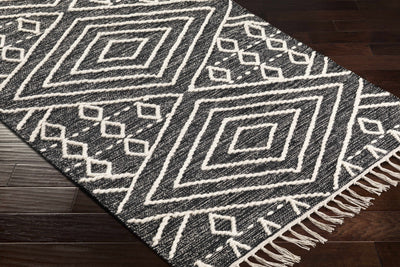 Skedee Black/Cream Diamond Area Rug