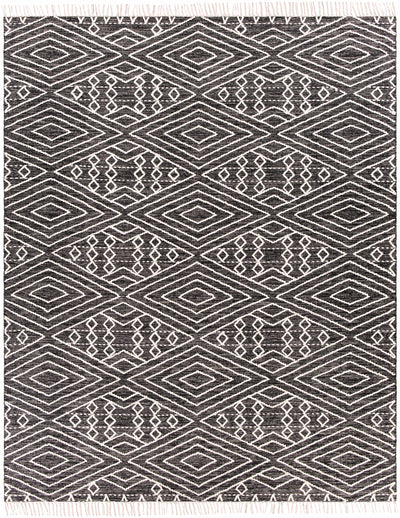 Skedee Black/Cream Diamond Area Rug