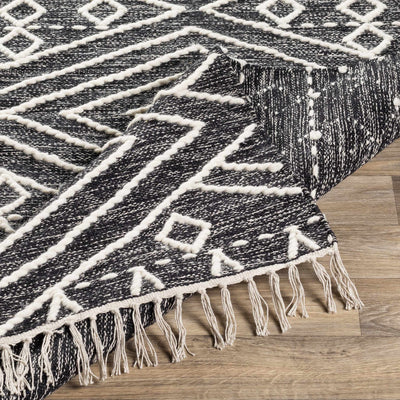 Skedee Black/Cream Diamond Area Rug