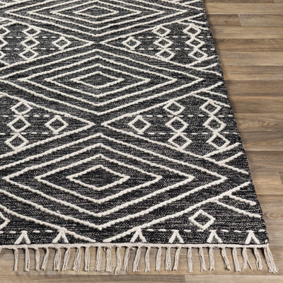 Skedee Black/Cream Diamond Area Rug