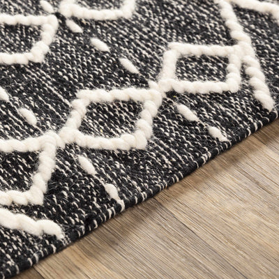 Skedee Black/Cream Diamond Area Rug