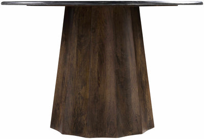 Stanghella Distressed Wood Sculpted Base Dining Table