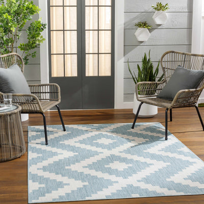 Anke Aqua Area Rug - Clearance