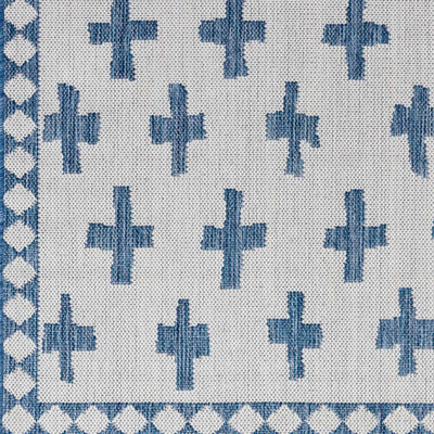 Kyna Blue & Cream Area Rug - Clearance