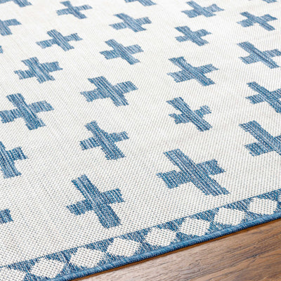 Kyna Blue & Cream Area Rug - Clearance