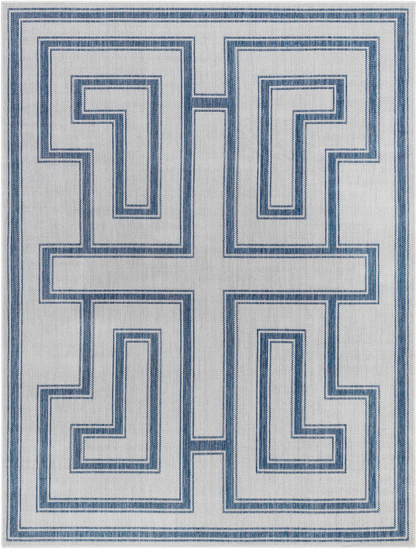 Taro Blue & Gray Area Rug - Clearance