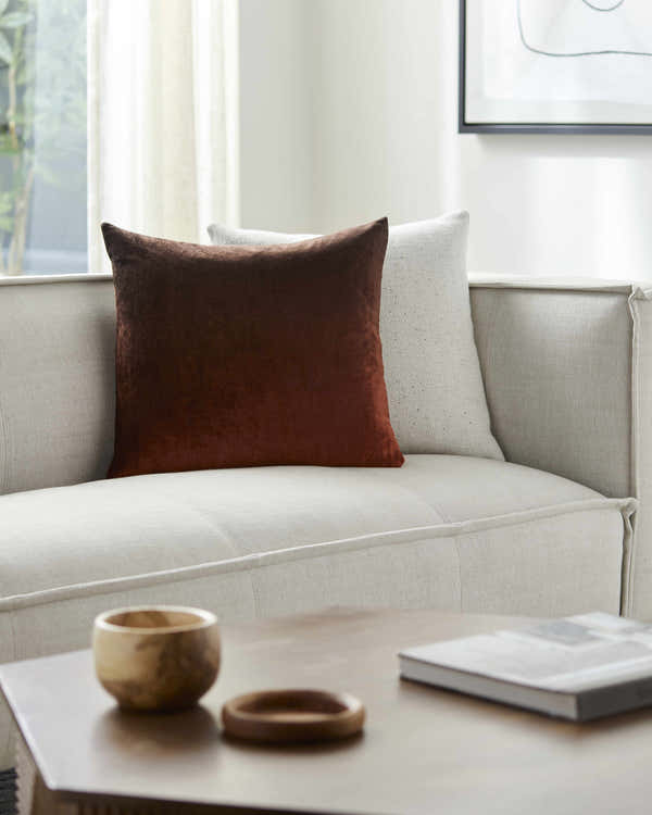 Sachi Dark Brown Throw Pillow - Clearance