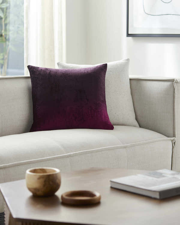 Sachi Dark Plum Throw Pillow - Clearance