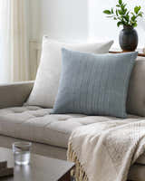 Malka Slate Gray Throw Pillow - Clearance