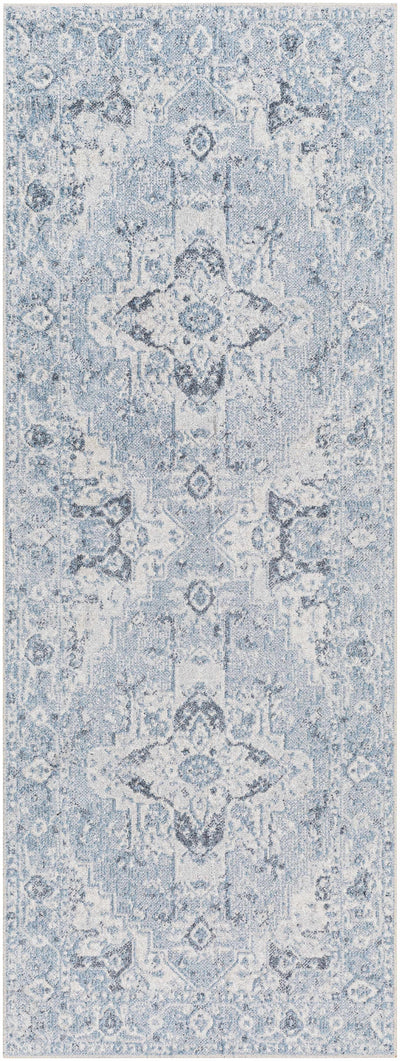 Ankti Blue Washable Area Rug