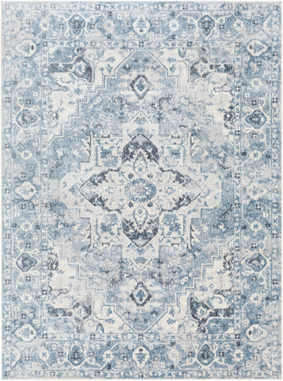 Ankti Blue Washable Area Rug