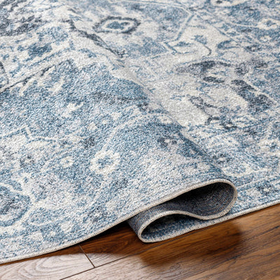 Ankti Blue Washable Area Rug