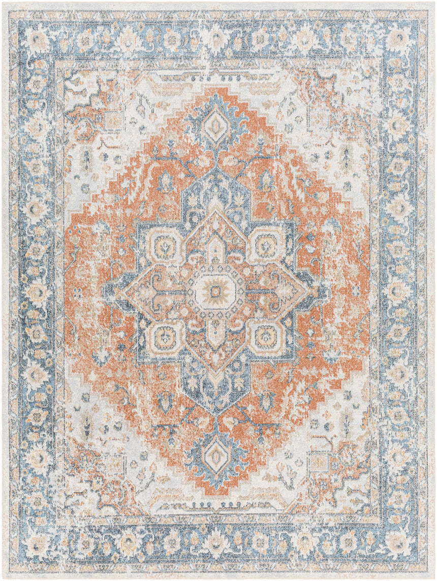 Ezri Rust Washable Area Rug