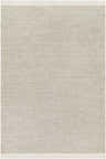 Close-up of the hand woven Light Brown Emlen Area Rug, featuring cream, lambswool, and taupe tones. Design-Rectangle-576