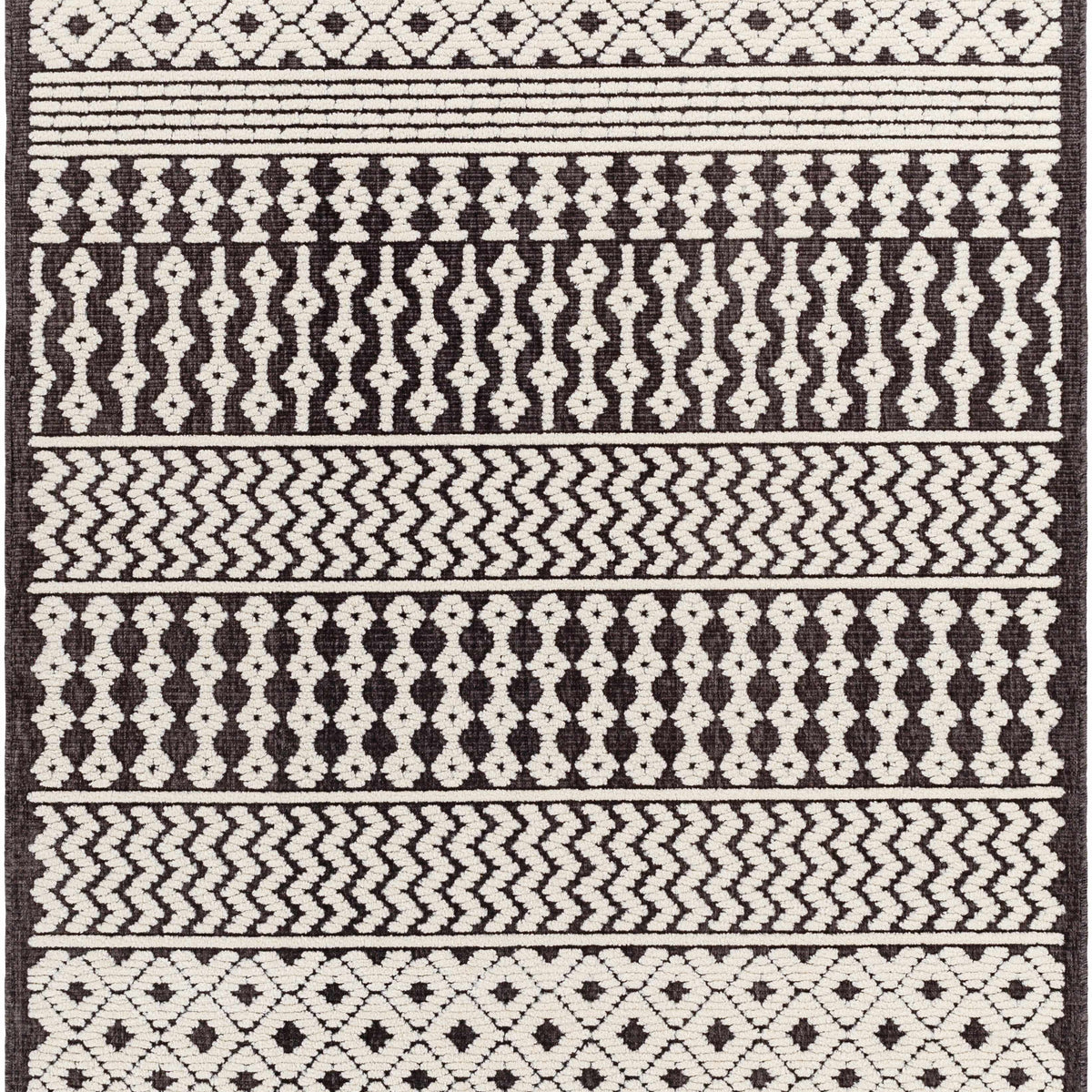 Drago Black Trellis Washable Rug - Clearance – Boutique Rugs