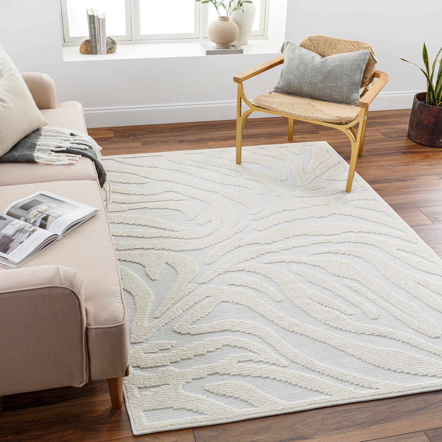 Keto Cream 3D Zebra Rug - Clearance