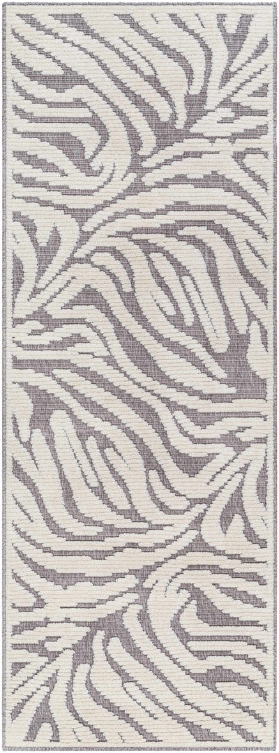 Keto Gray Zebra Print Area Rug - Clearance