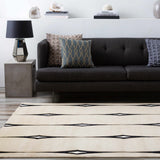 Smartt Beige&Black Premium Wool Rug - Clearance